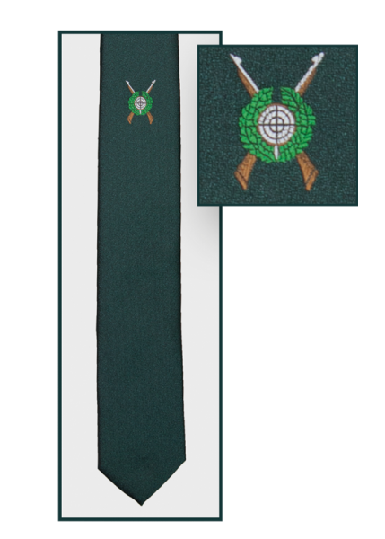 Schützenkrawatte „Eisfond“ mit gewebtem Logo - Grün