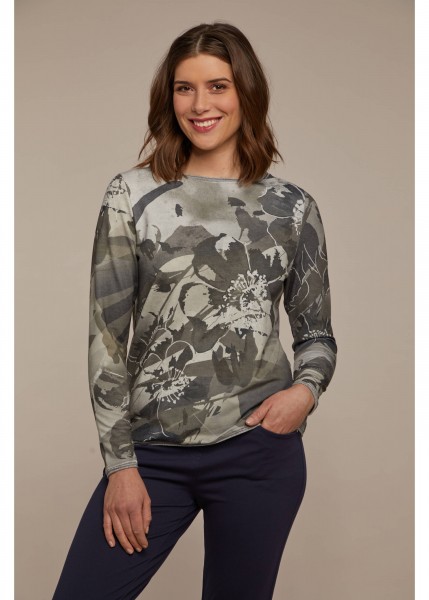 Damen Sweatshirt mit Fashionprint in Avocado