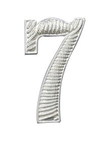Metallzahl mit Splint für Schulterstücke "Zahl 7"